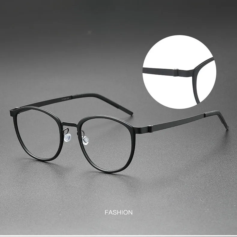 Idris Titanium Vintage Oval Eyeglasses Frames