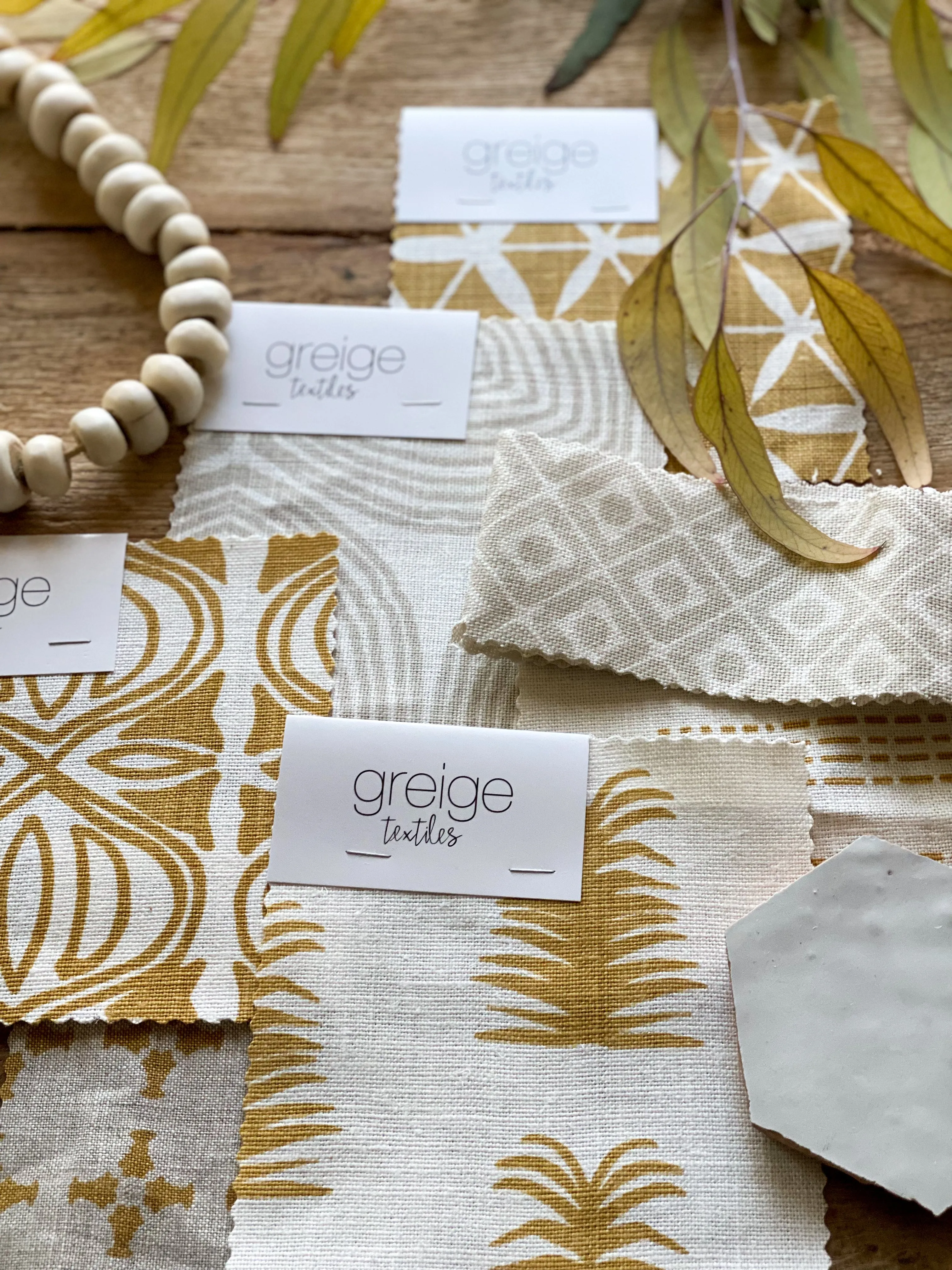 Imogene Fabric Wheat on Oyster