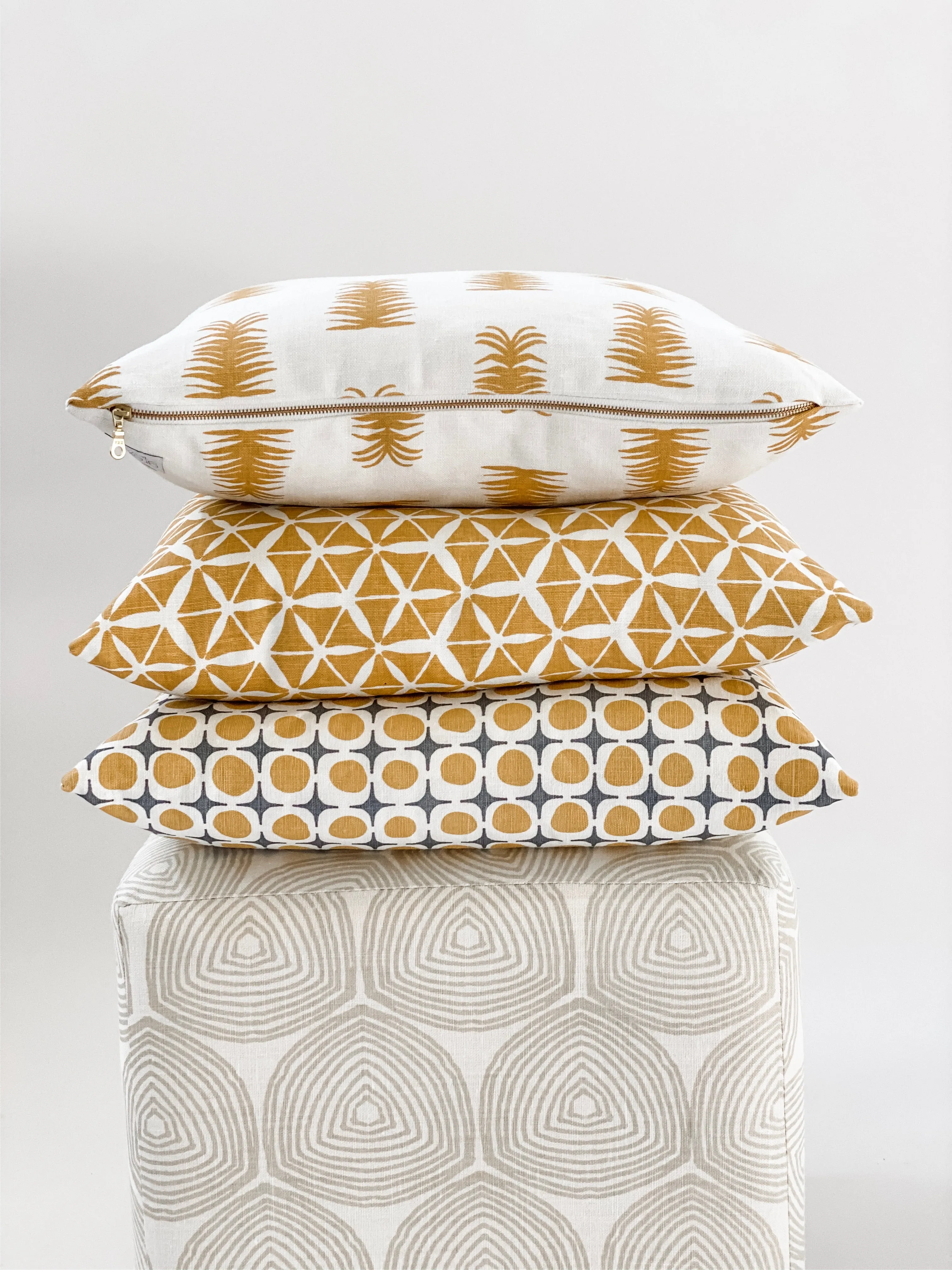 Imogene Fabric Wheat on Oyster