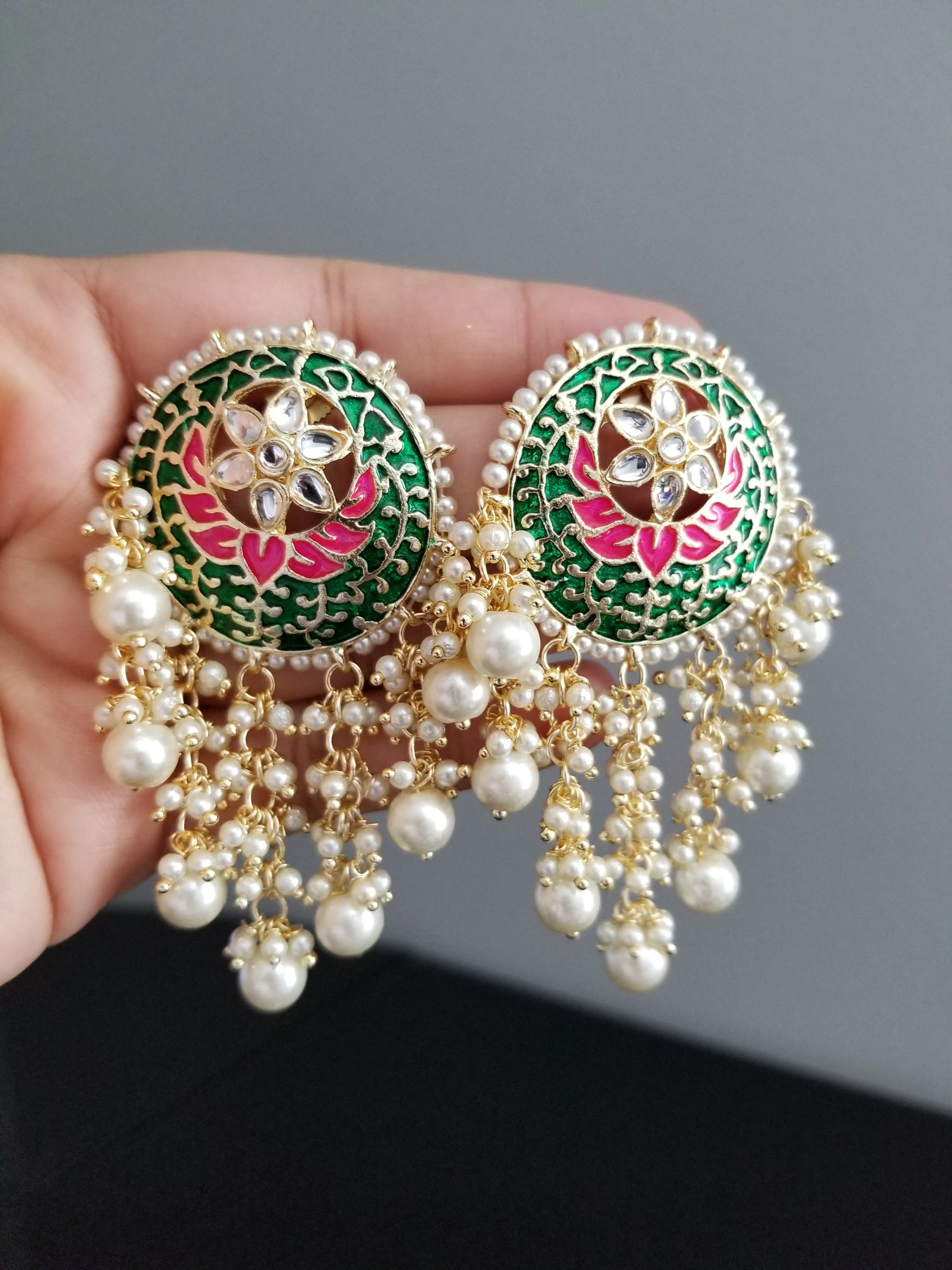 Indo Western Trendy Earring With Gold Plating