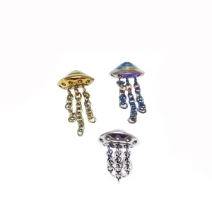 Internally Threaded UFO Titanium Flatback Piercing