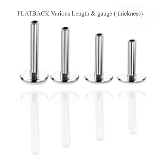 Internally Threaded UFO Titanium Flatback Piercing