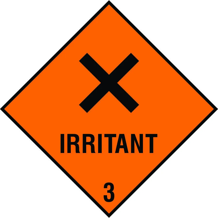 Irritant 3 diamond sign