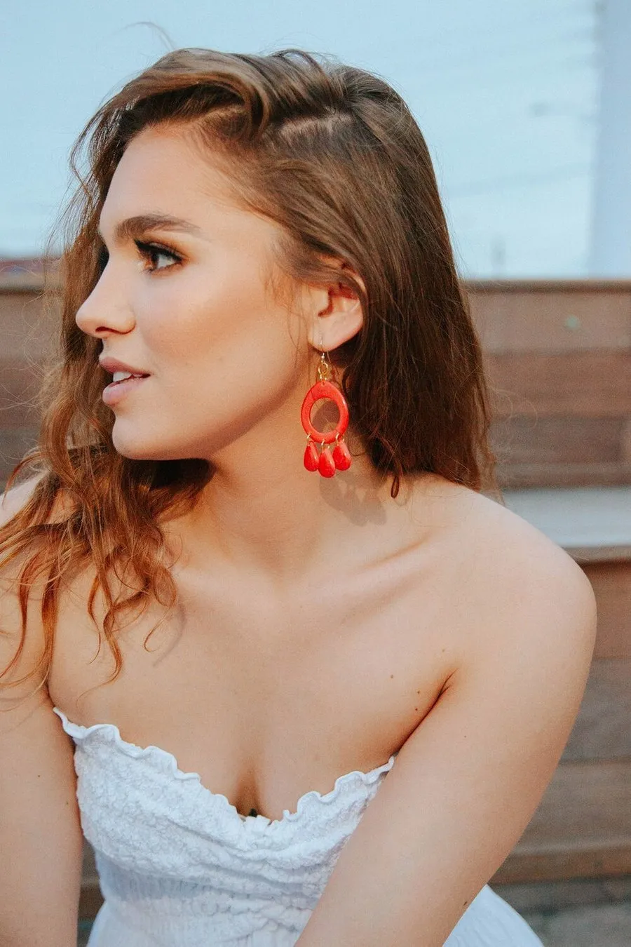 Isa earrings {coral}