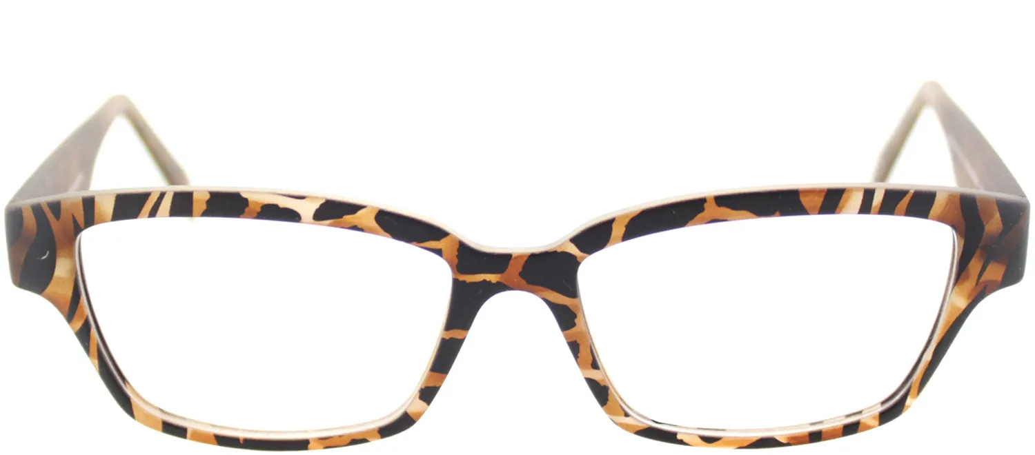 Italia Independent IT 5018 ZEB 044 Rectangle Plastic Brown Eyeglasses with Demo Lens