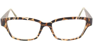 Italia Independent IT 5018 ZEB 044 Rectangle Plastic Brown Eyeglasses with Demo Lens