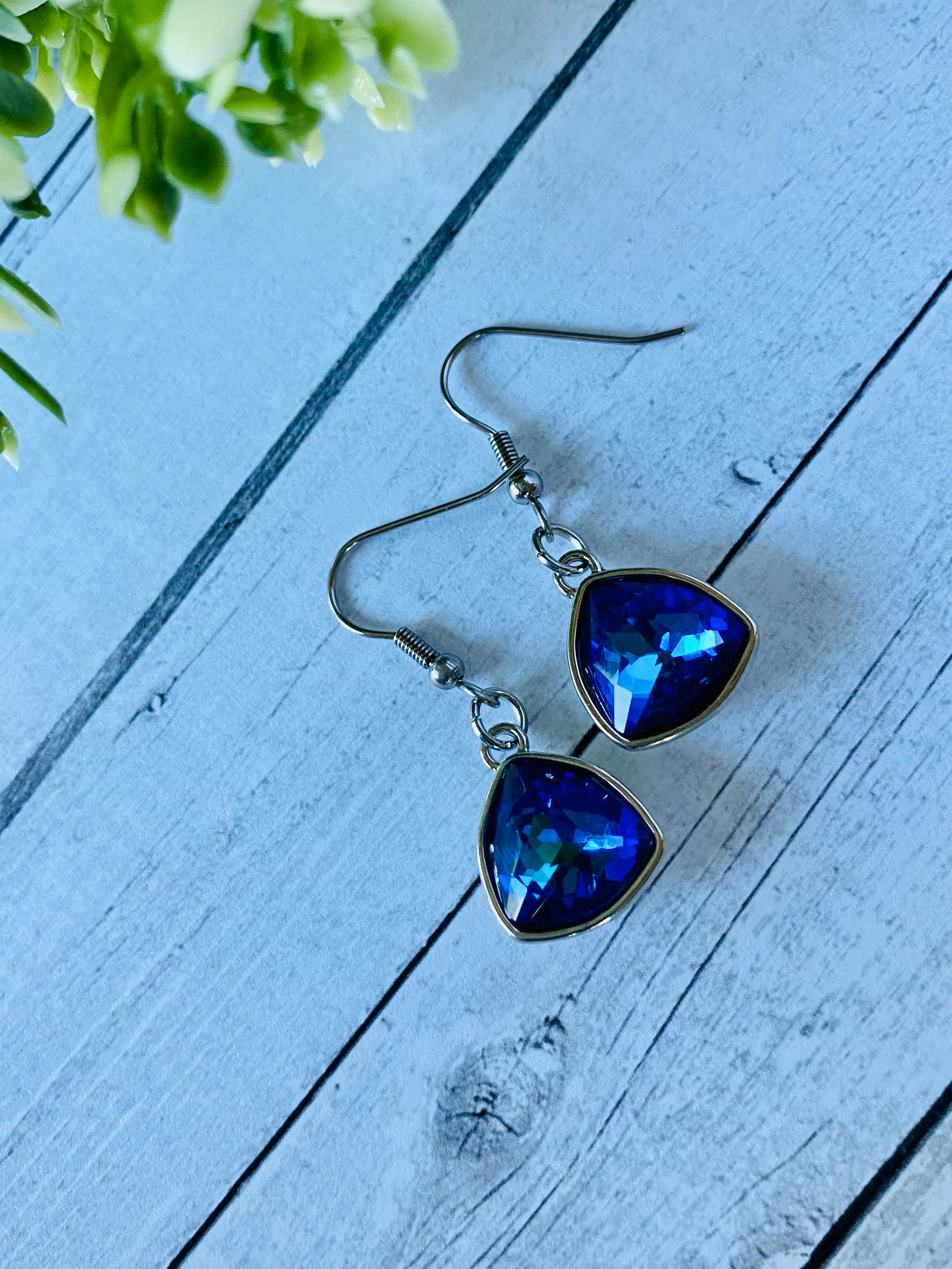 I’ve got the Blues Triangular Crystal Necklace & Earring Set