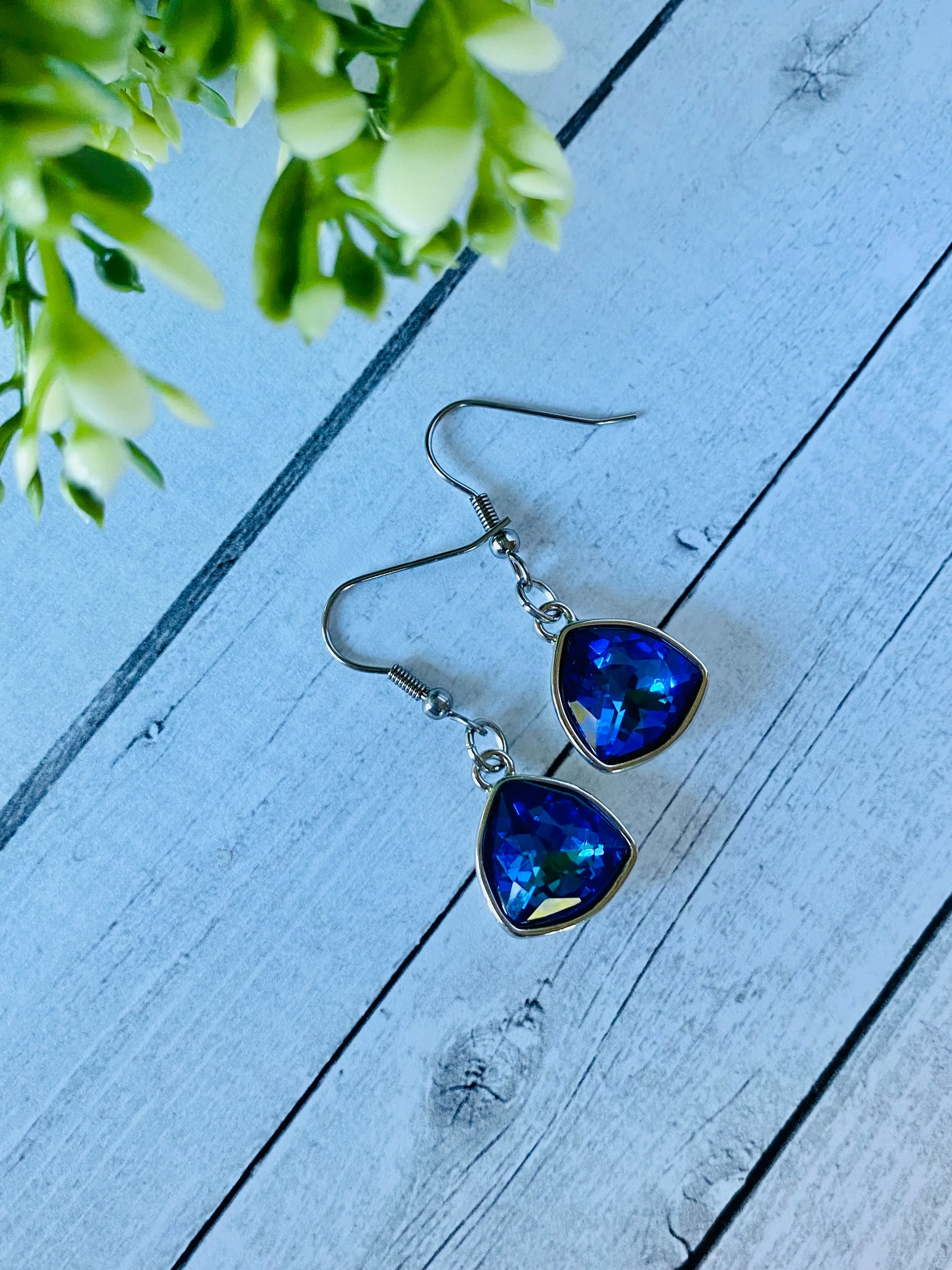 I’ve got the Blues Triangular Crystal Necklace & Earring Set