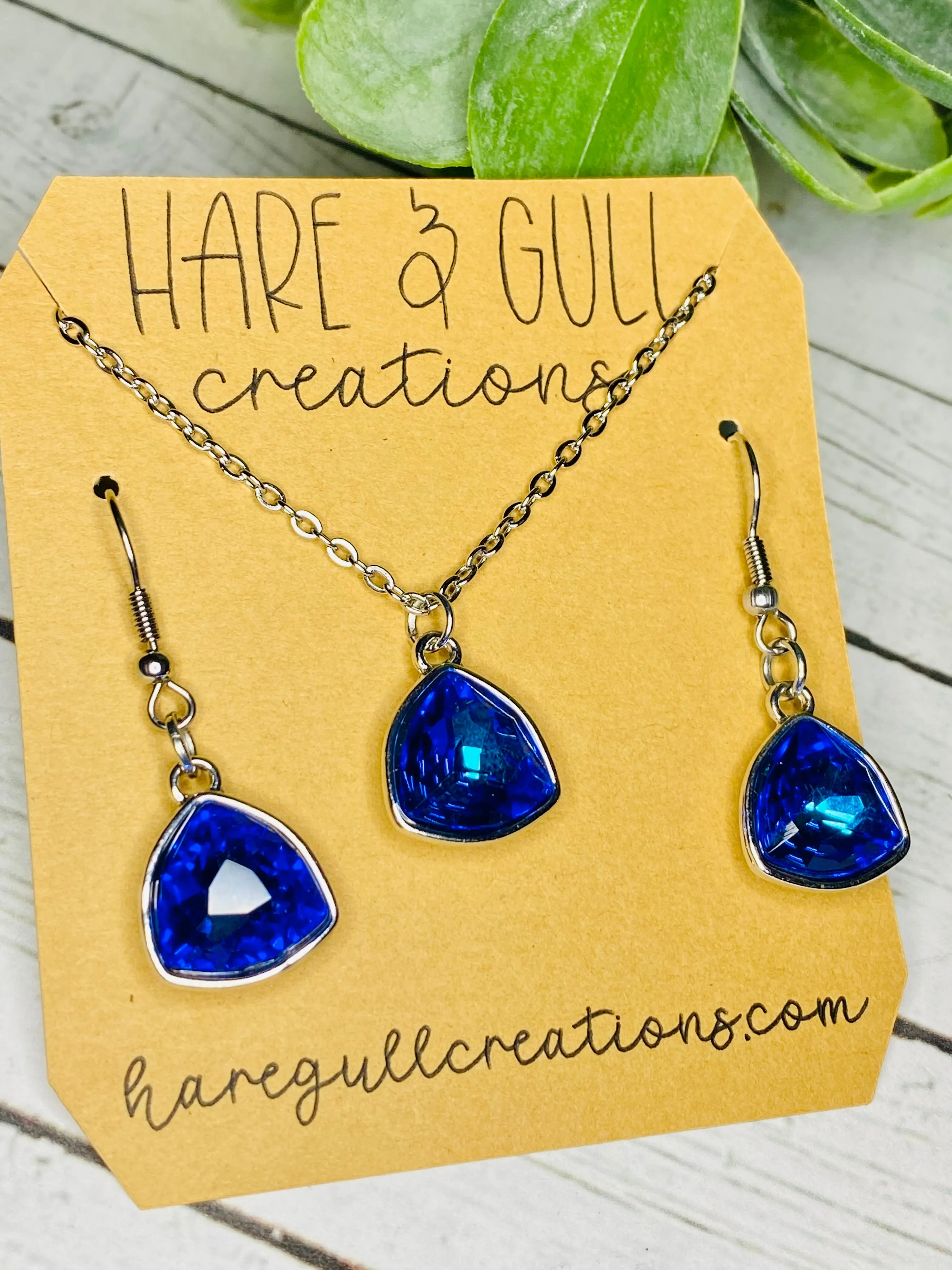 I’ve got the Blues Triangular Crystal Necklace & Earring Set