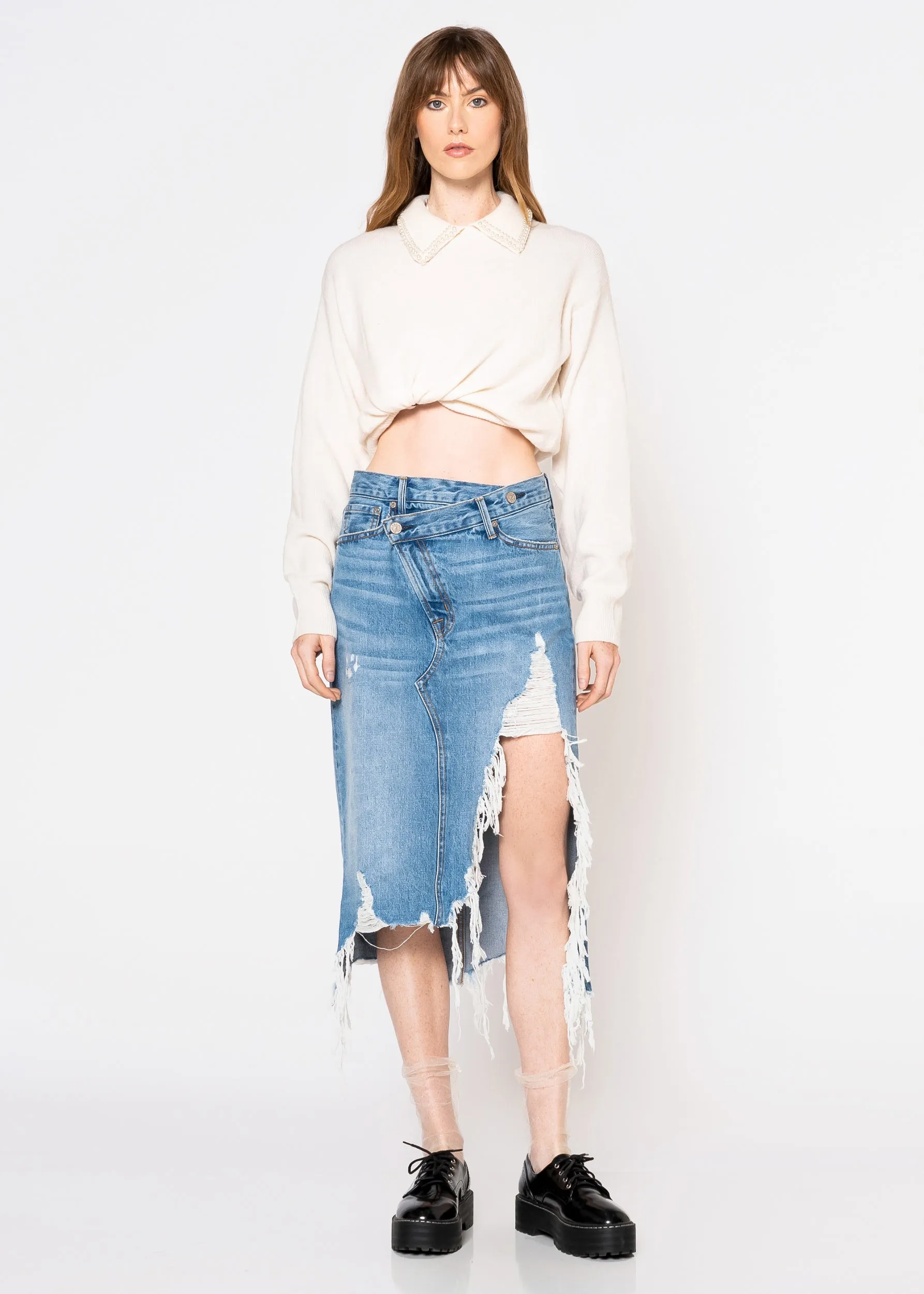 Jackie Cross Over Midi Skirt