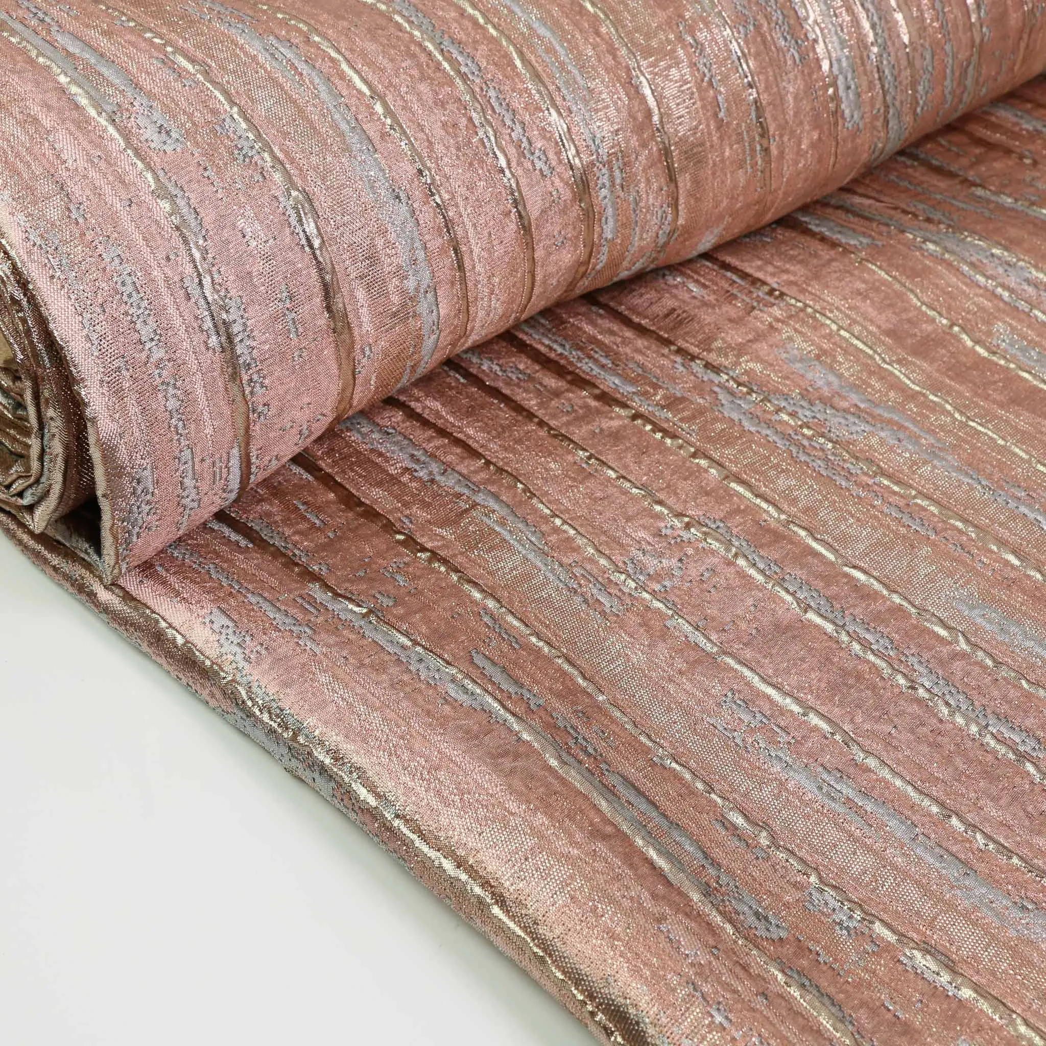Jacquard Fabric - Pale pink, Pale blue