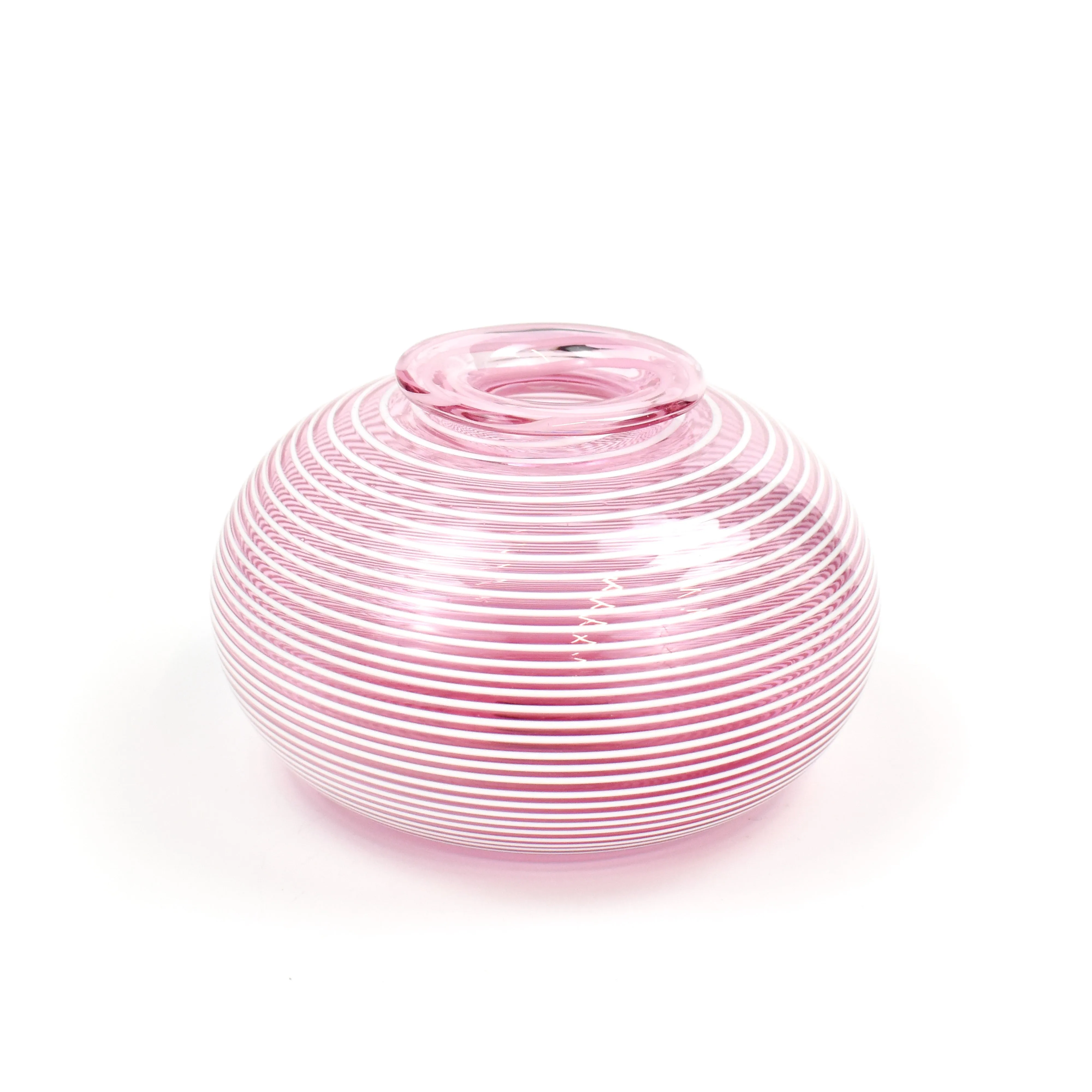 Jarrod Futscher Fuchsia Threaded Glass Bud Vase