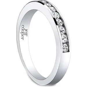 Jeff Cooper Channel Set Round Cut Diamond Wedding Band