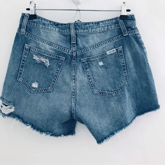 JOE’S JEANS High Rise Button Fly Distressed Jean Shorts
