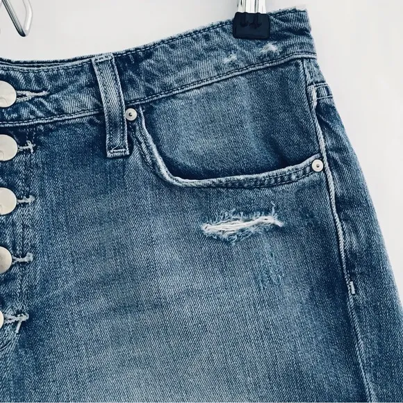 JOE’S JEANS High Rise Button Fly Distressed Jean Shorts