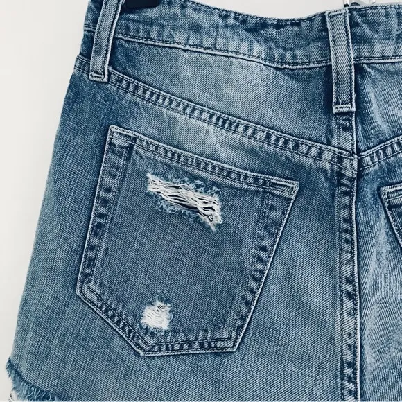 JOE’S JEANS High Rise Button Fly Distressed Jean Shorts