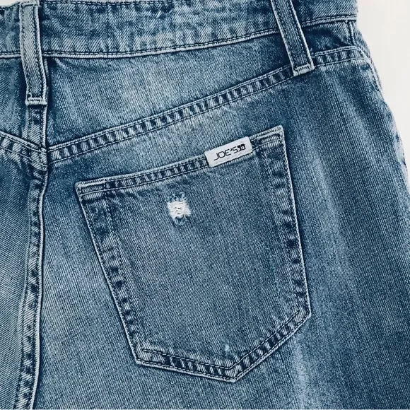 JOE’S JEANS High Rise Button Fly Distressed Jean Shorts