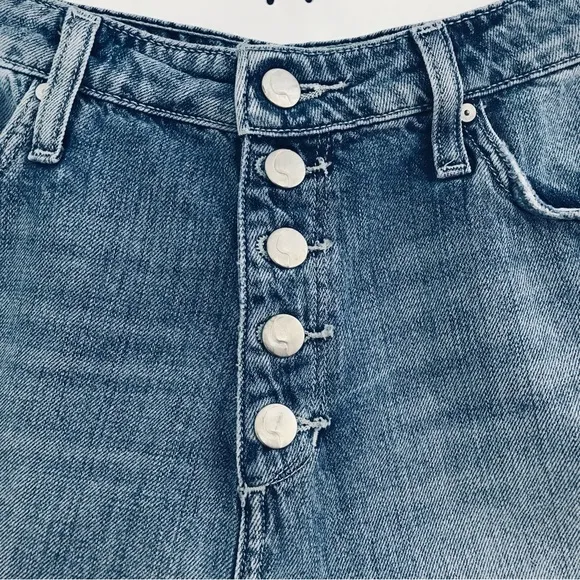 JOE’S JEANS High Rise Button Fly Distressed Jean Shorts