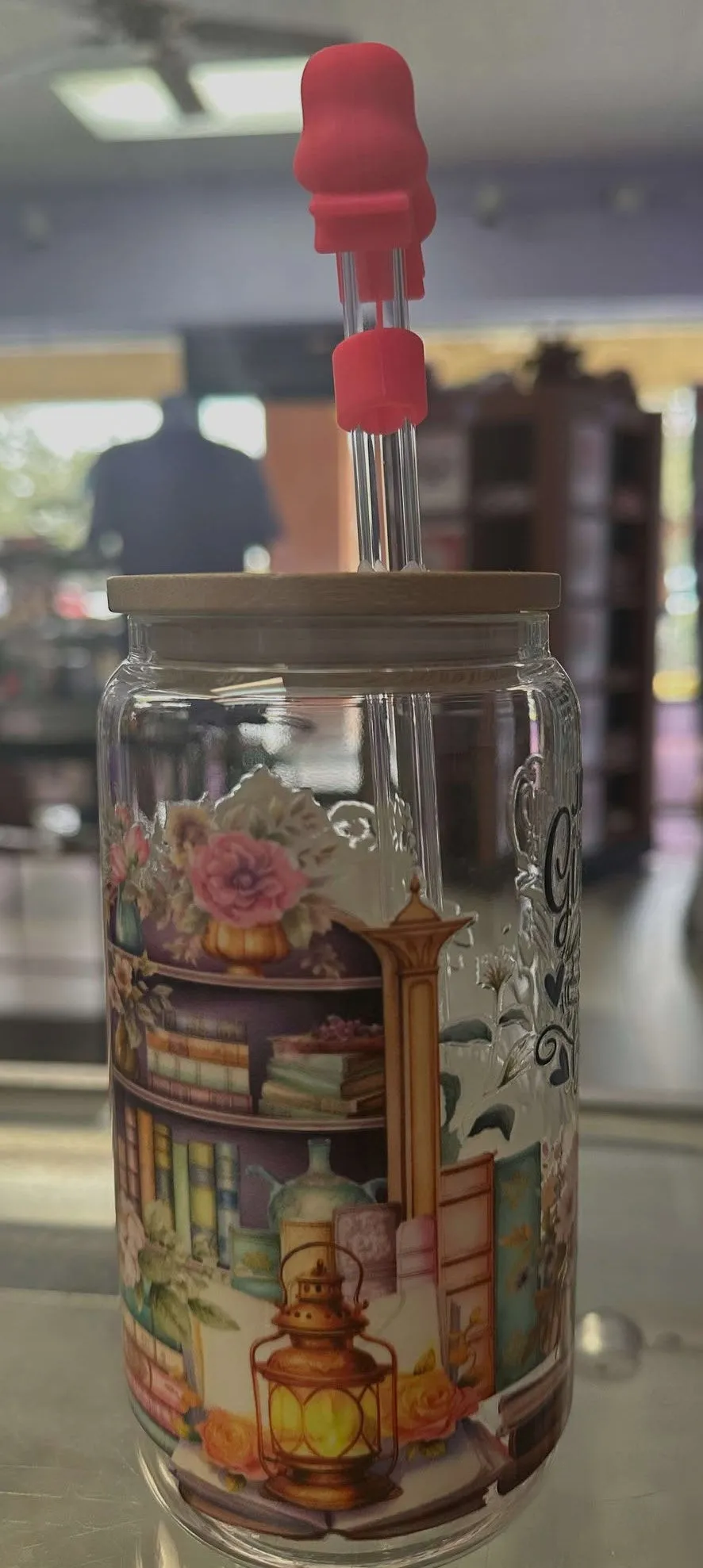 Just A Girl Who Loves Books Glass Cup