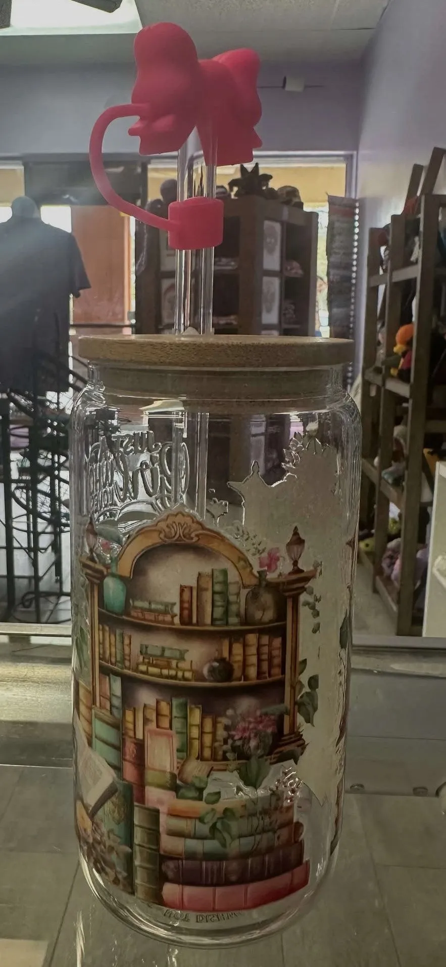 Just A Girl Who Loves Books Glass Cup