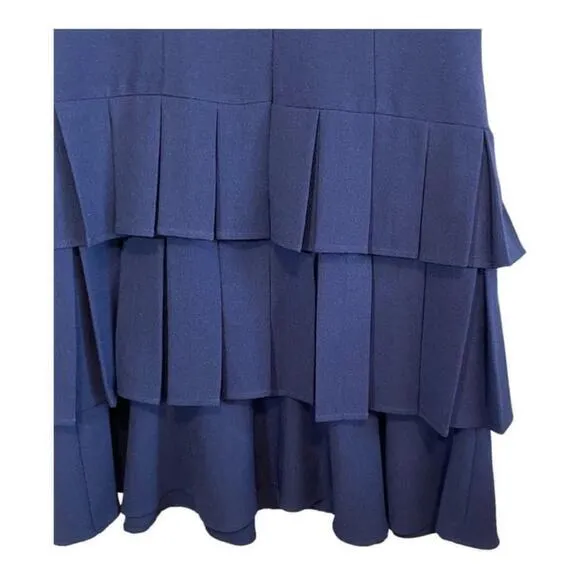 Karl Lagerfeld - Navy Fitted Dress pleated Skirt - Size 6