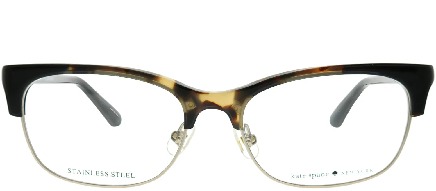 Kate Spade KS Adali 086 Rectangle Plastic Tortoise/ Havana Eyeglasses with Demo Lens