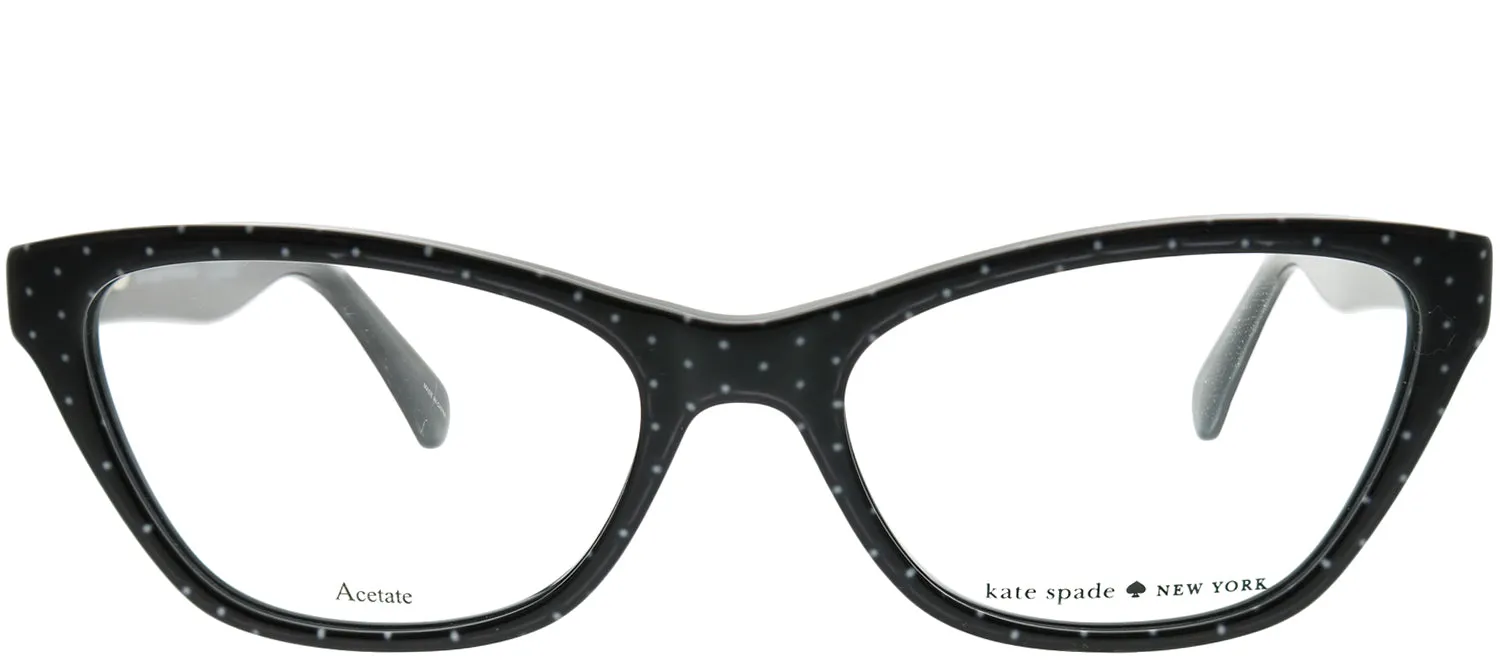 Kate Spade KS Alaysha 7RM Cat-Eye Plastic Black Eyeglasses with Demo Lens