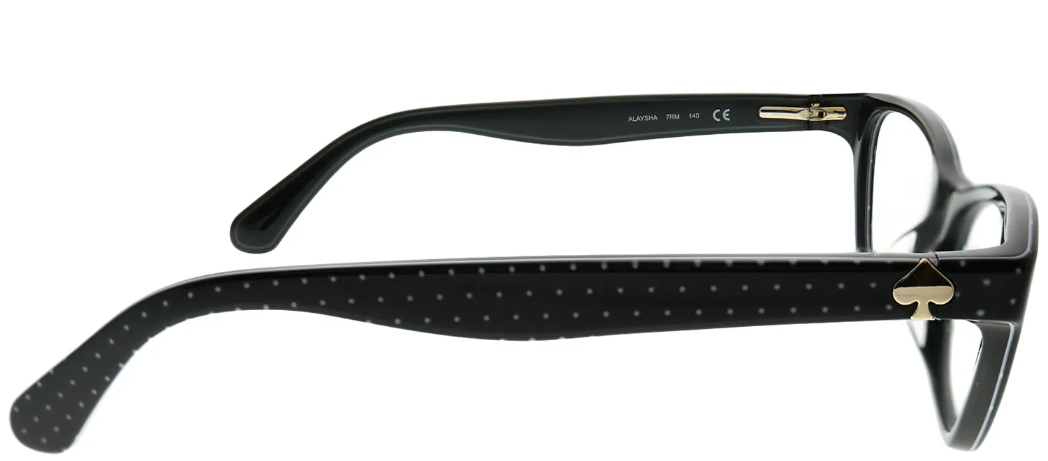 Kate Spade KS Alaysha 7RM Cat-Eye Plastic Black Eyeglasses with Demo Lens