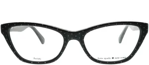 Kate Spade KS Alaysha 7RM Cat-Eye Plastic Black Eyeglasses with Demo Lens