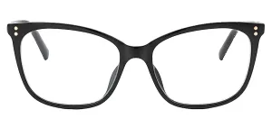 Kate Spade KS Aubree 807 Cat-Eye Plastic Black Reading Glasses with Clear Blue Block Coating Lens