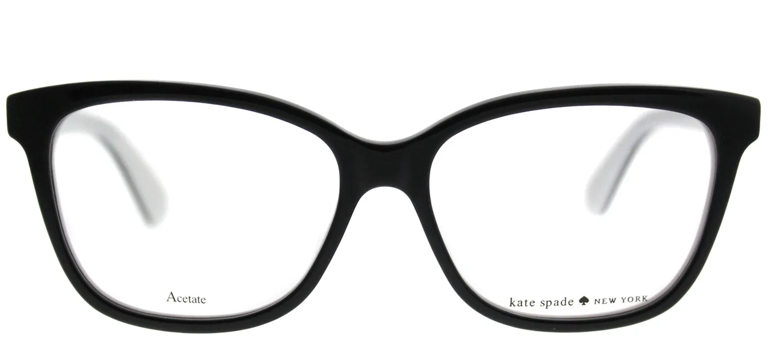 Kate Spade KS Jorja 9HT Square Plastic Black Eyeglasses with Demo Lens