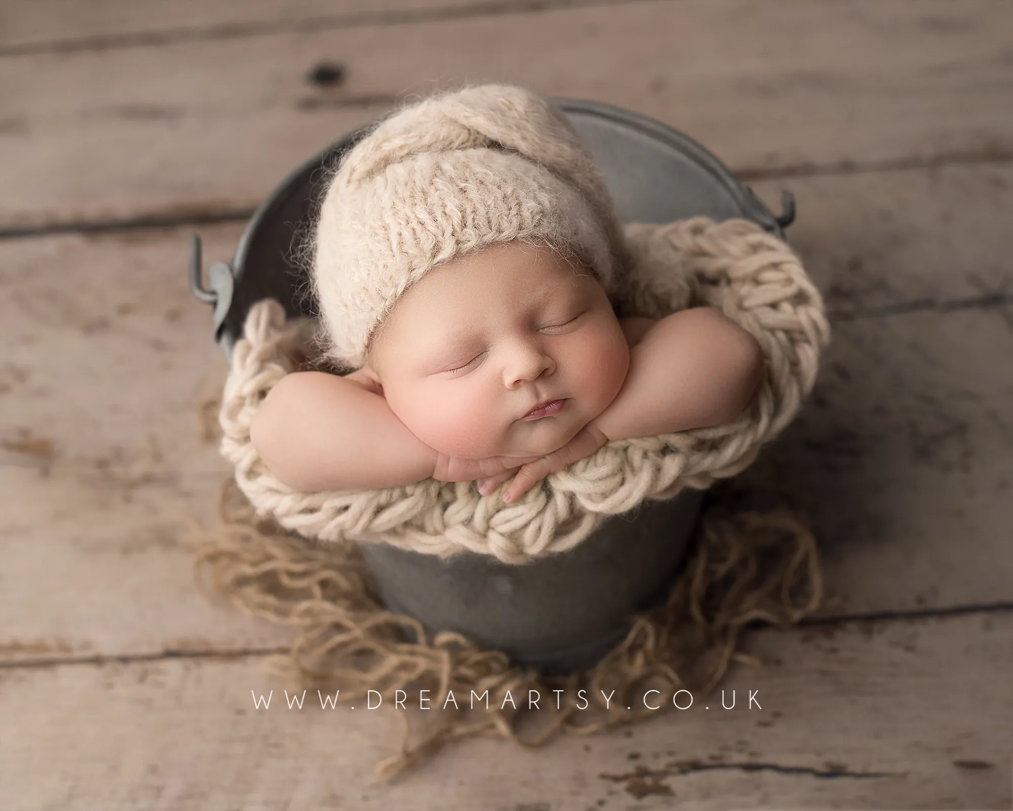 Knitted Baby newborn romper, lovie bear, sleepy hat, knitted, light beige, made to order