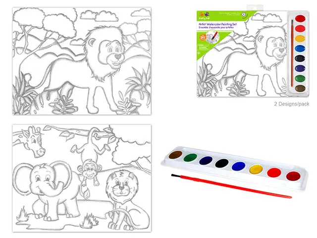 Krafty Kids Kit: 'DIY' Lil' Artist Watercolor Painting Set 2Asst/Pk