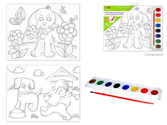 Krafty Kids Kit: 'DIY' Lil' Artist Watercolor Painting Set 2Asst/Pk