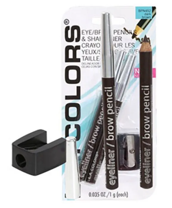 L.A. Colors Expressions Eyeliner & Brow Pencils with Sharpener, 3-ct. Packs