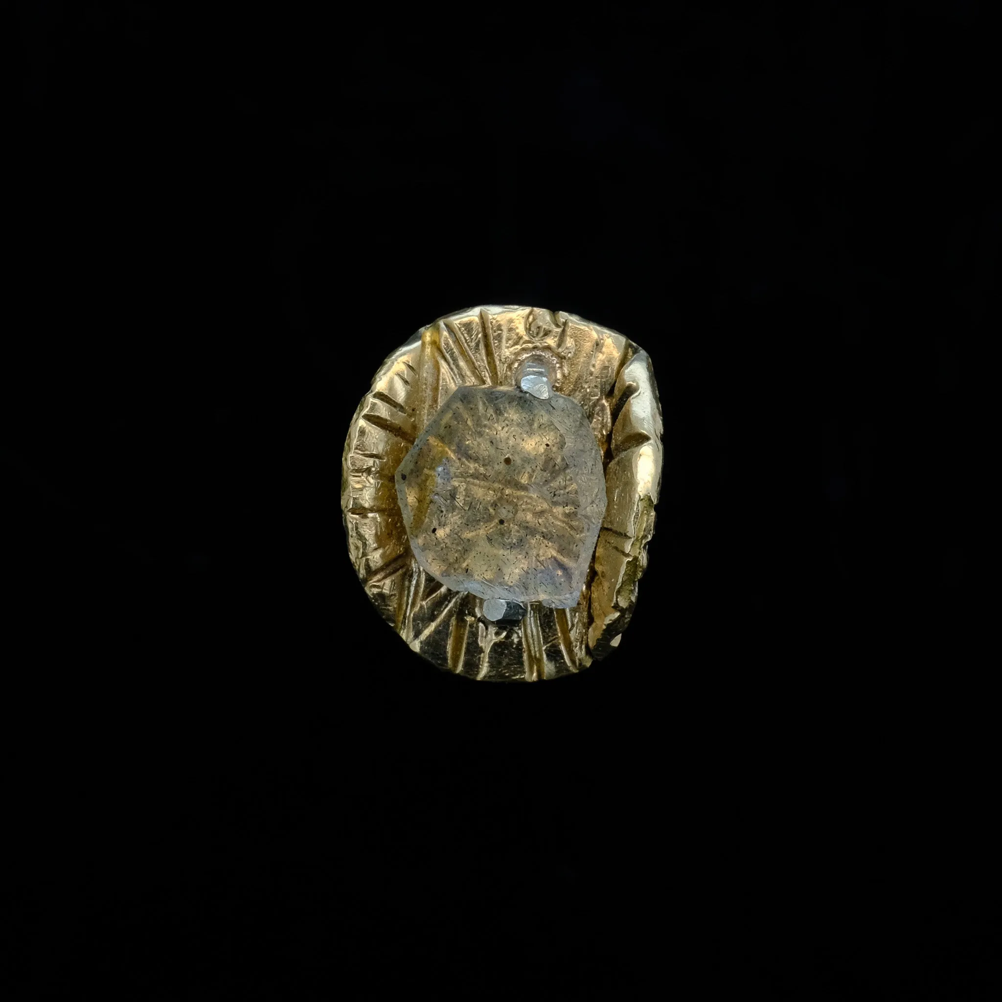 Labradorite 14kt Yellow Gold - 14ga Threaded End