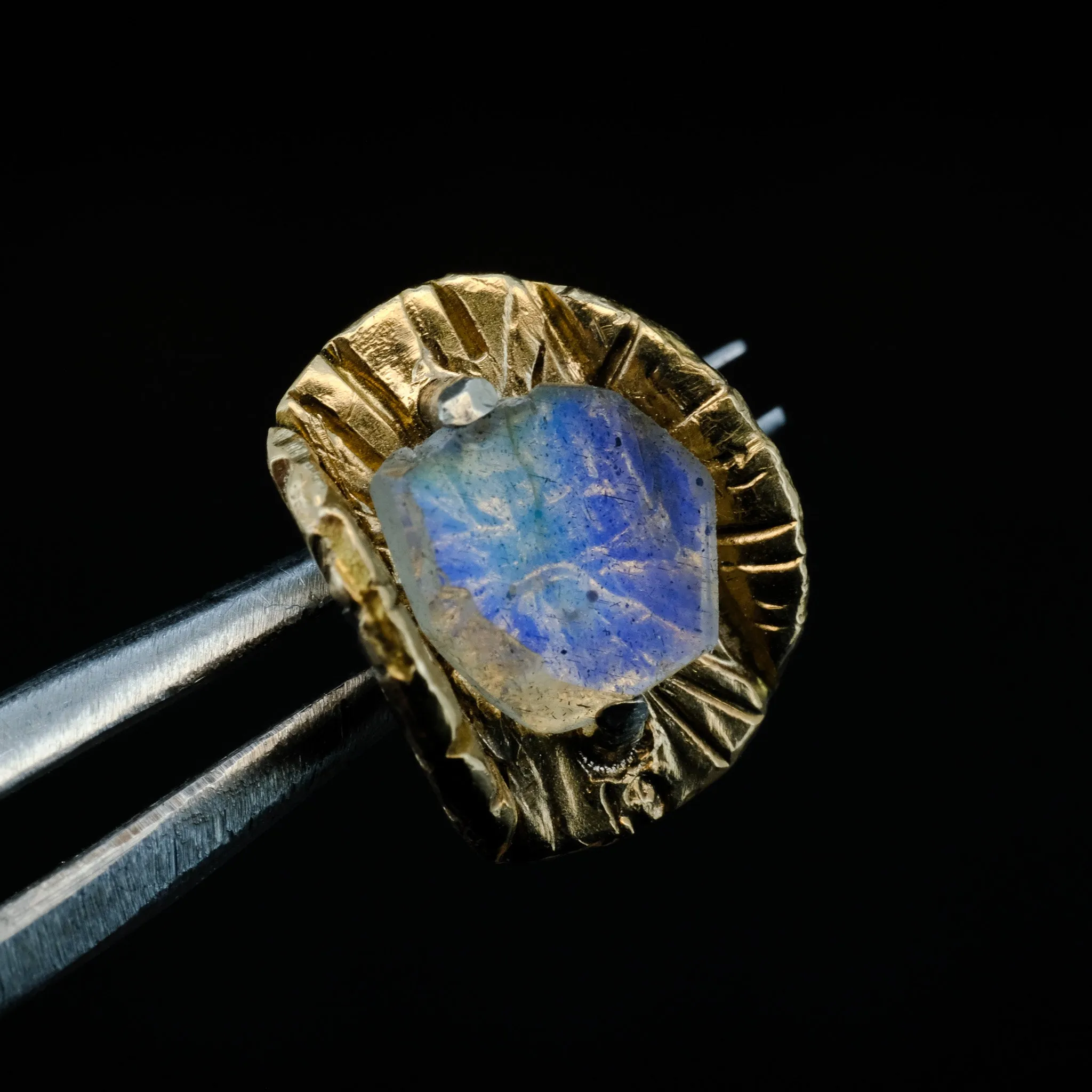 Labradorite 14kt Yellow Gold - 14ga Threaded End