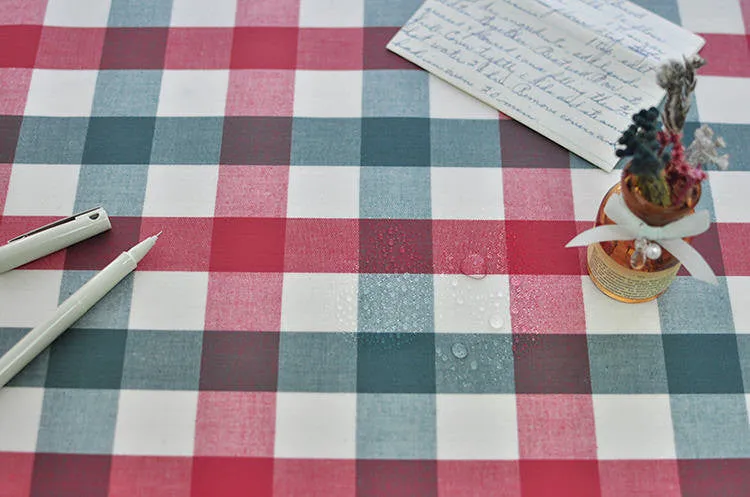 Laminated Cotton Fabric - Holiday Plaid - By the Yard 84664