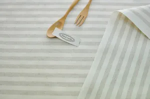 Laminated Linen Fabric - 1 cm Stripe - By the Yard 94553 90203-1