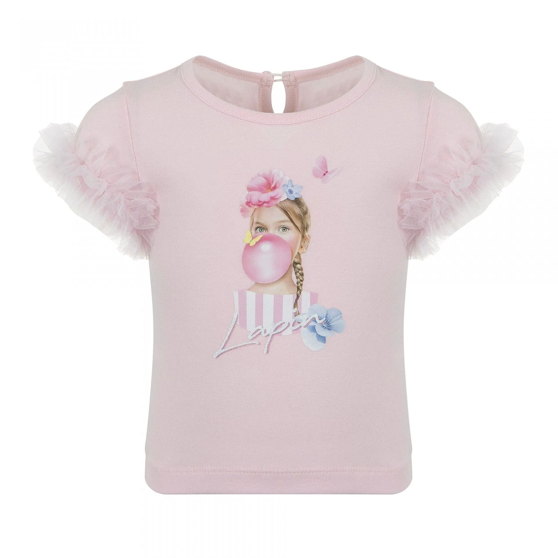 LAPIN HOUSE -Stripe Bubble Gum Girl Skirt Set - Pink