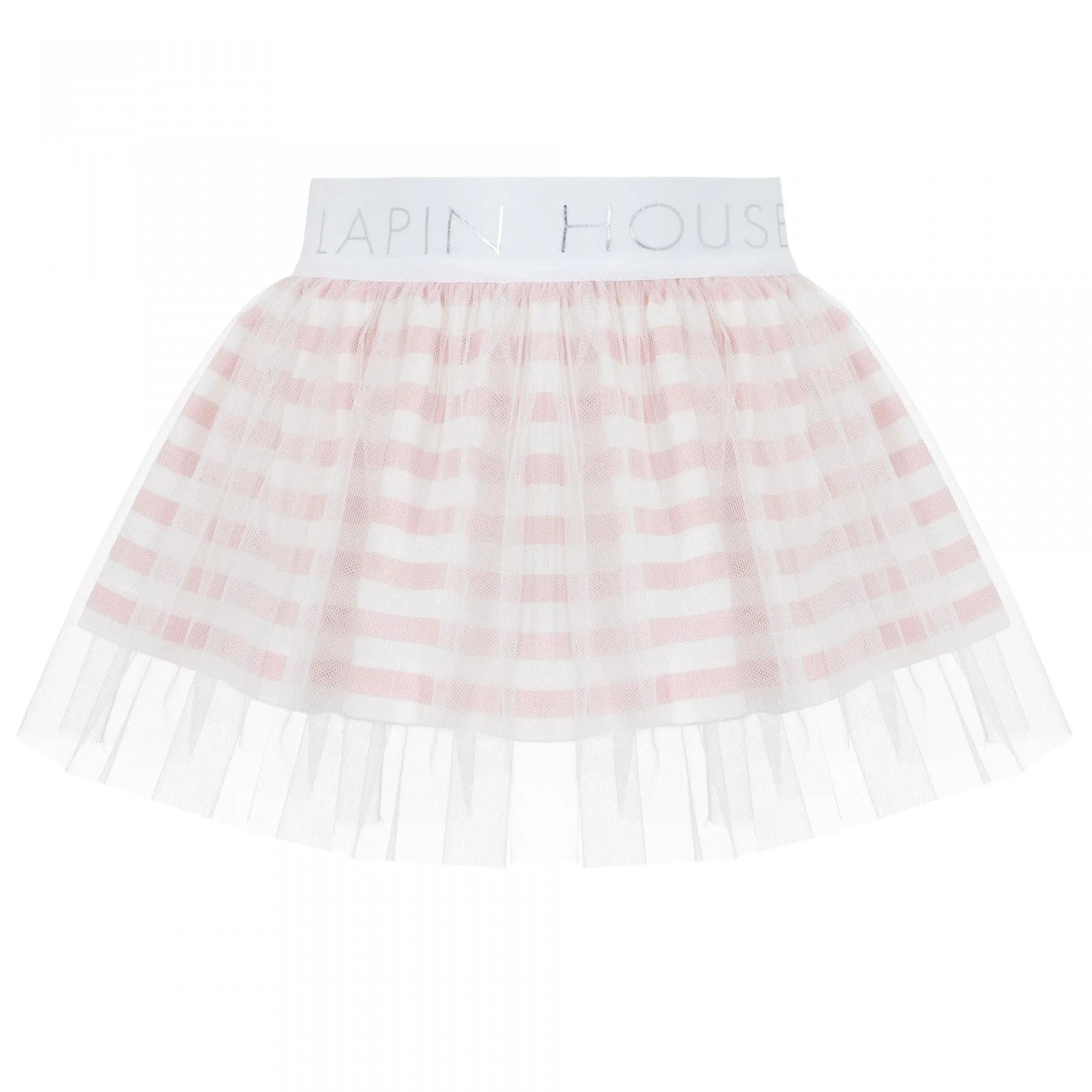 LAPIN HOUSE -Stripe Bubble Gum Girl Skirt Set - Pink