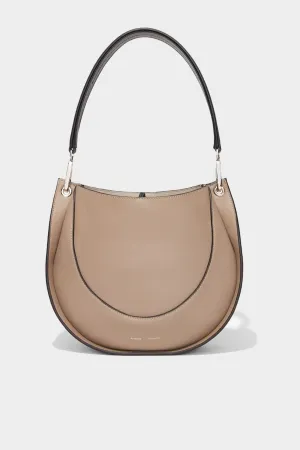 Large Arch Shoulder Bag in Light Taupe