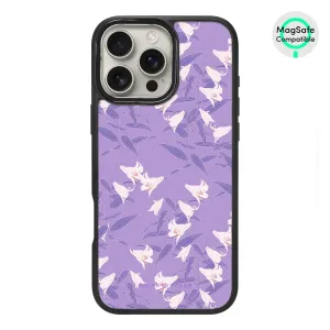 Lavender Lily - iPhone 16 Pro Max Frosted Black Bumper MagSafe Case