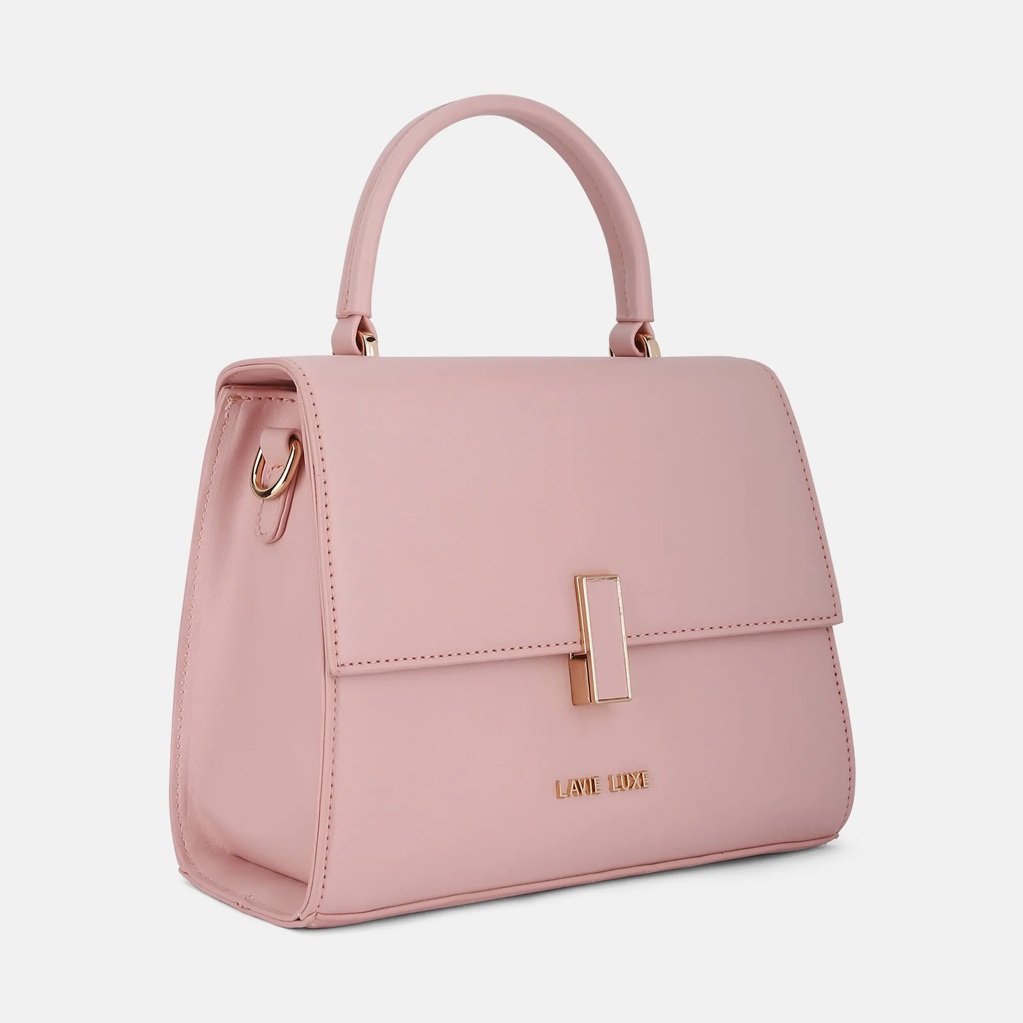 Lavie Luxe Merci Pink Small Women's Flap Satchel