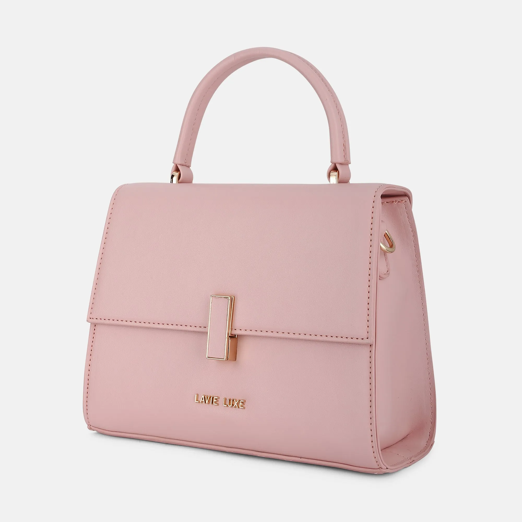 Lavie Luxe Merci Pink Small Women's Flap Satchel