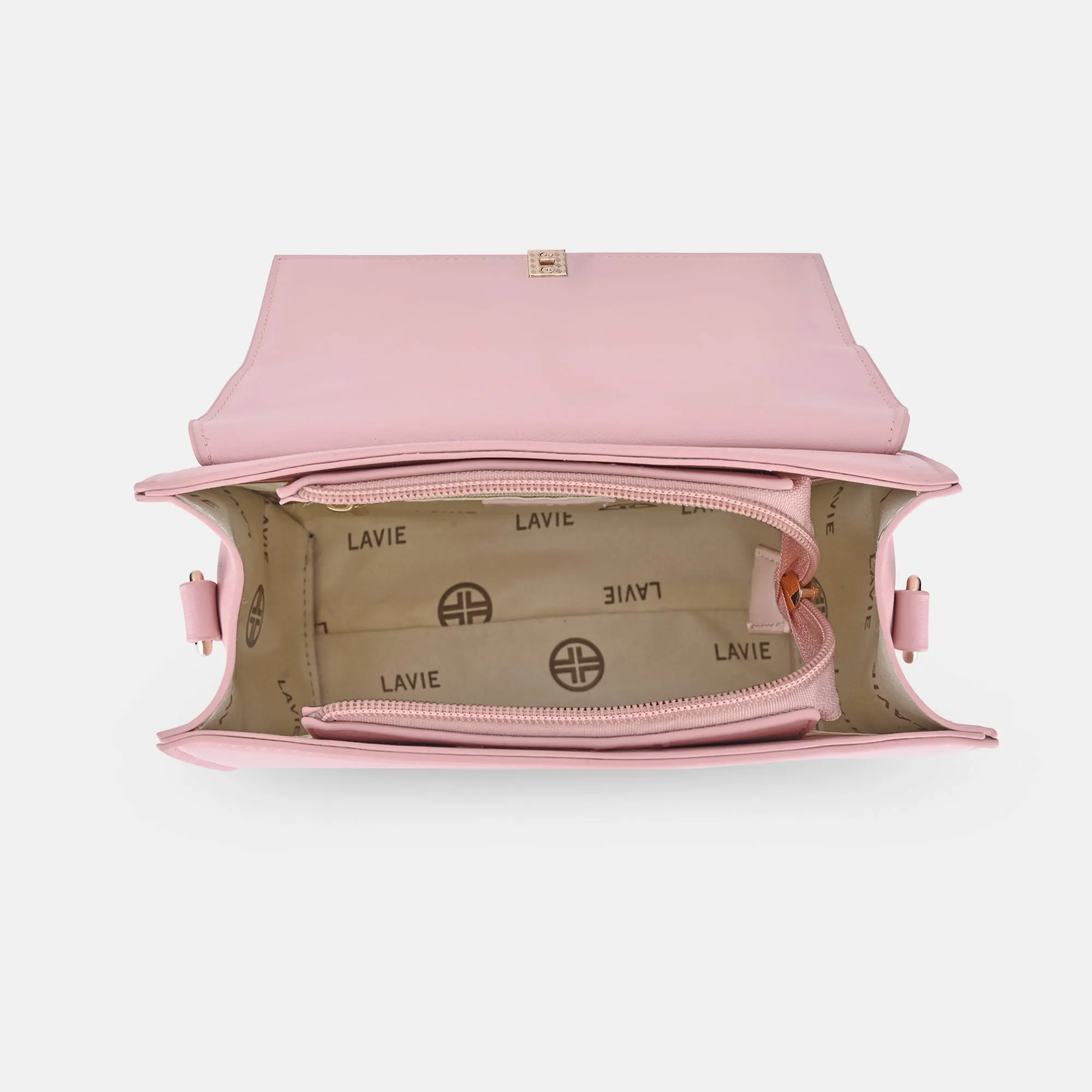 Lavie Luxe Merci Pink Small Women's Flap Satchel