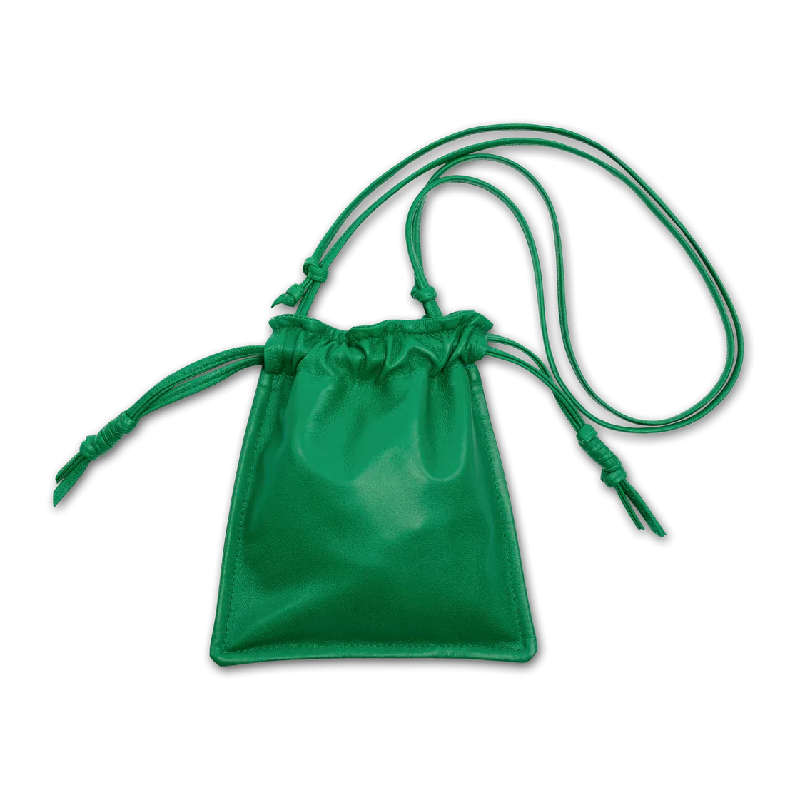 LEATHER DRAW STRING BAG