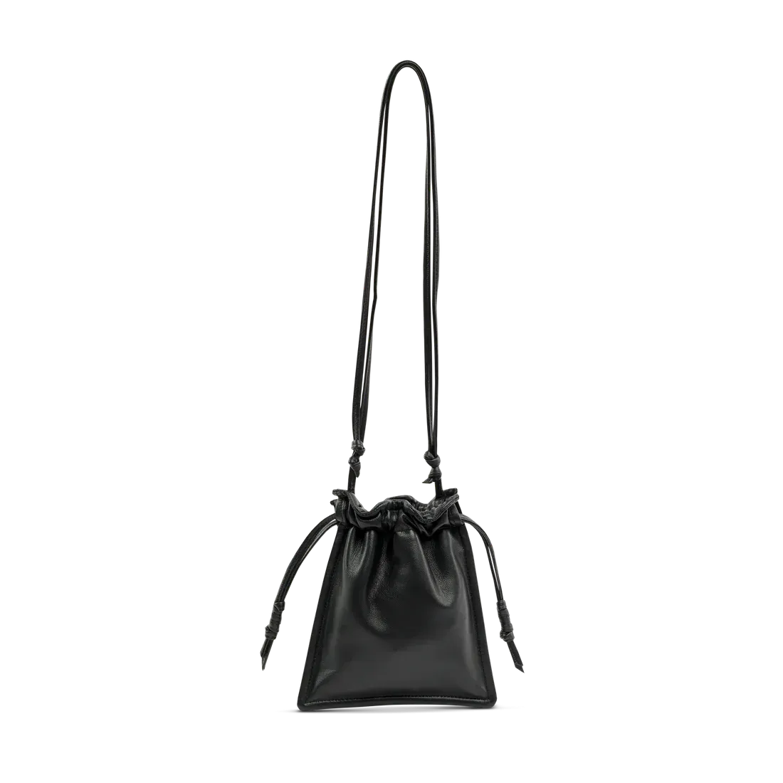 LEATHER DRAW STRING BAG