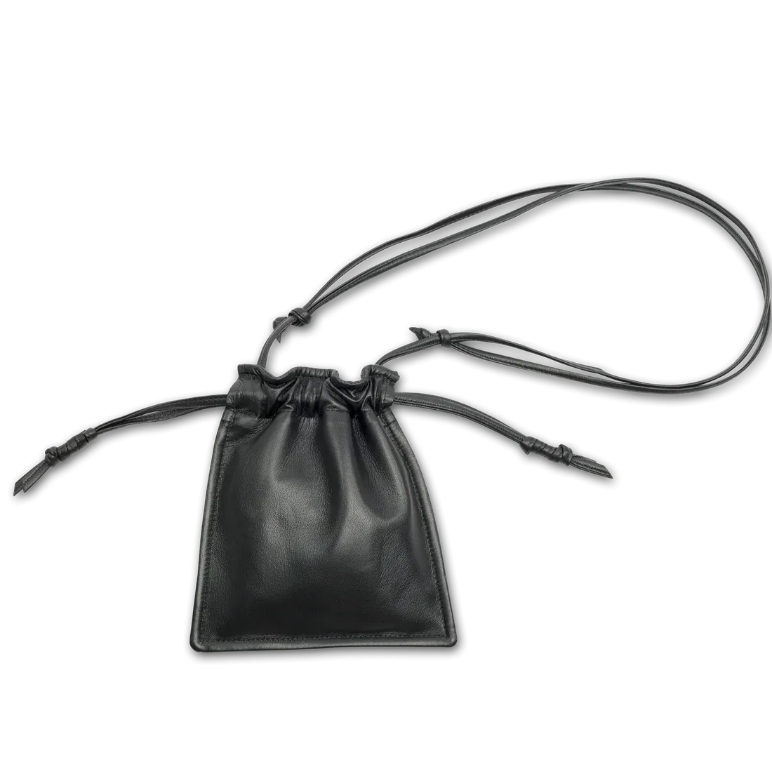 LEATHER DRAW STRING BAG