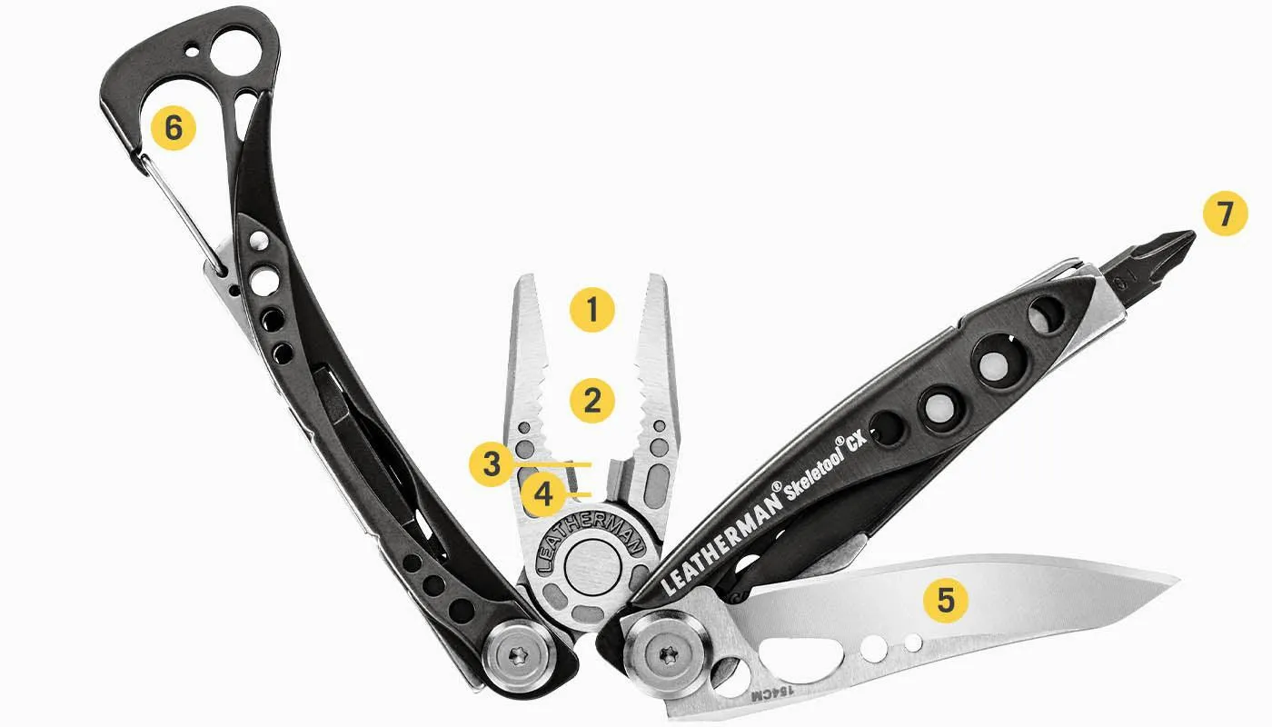Leatherman multitool SKELETOOL CX - Silver/Black